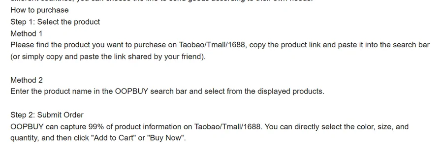 Beginner's Guide section showing Method 1 and Method 2 for selecting a product